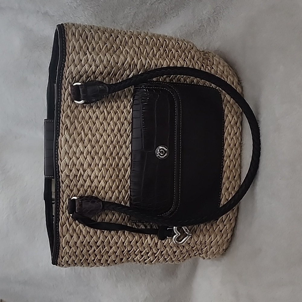 Brighton VINTAGE Basket Weave Esther Handbag Purse